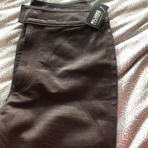 Brown leather pants NWT